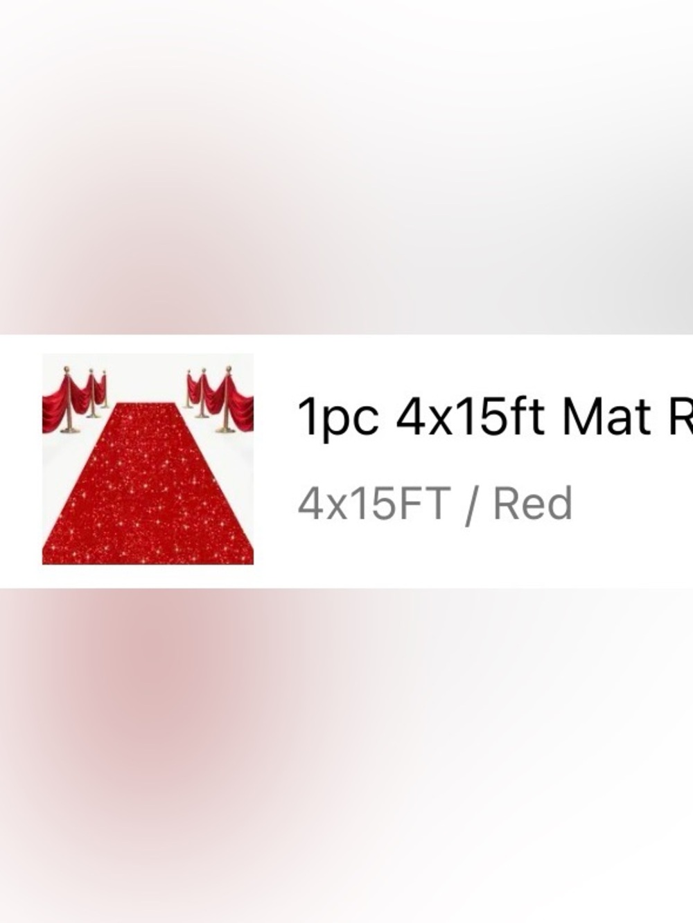 Red Glitter Event Runner Carpet